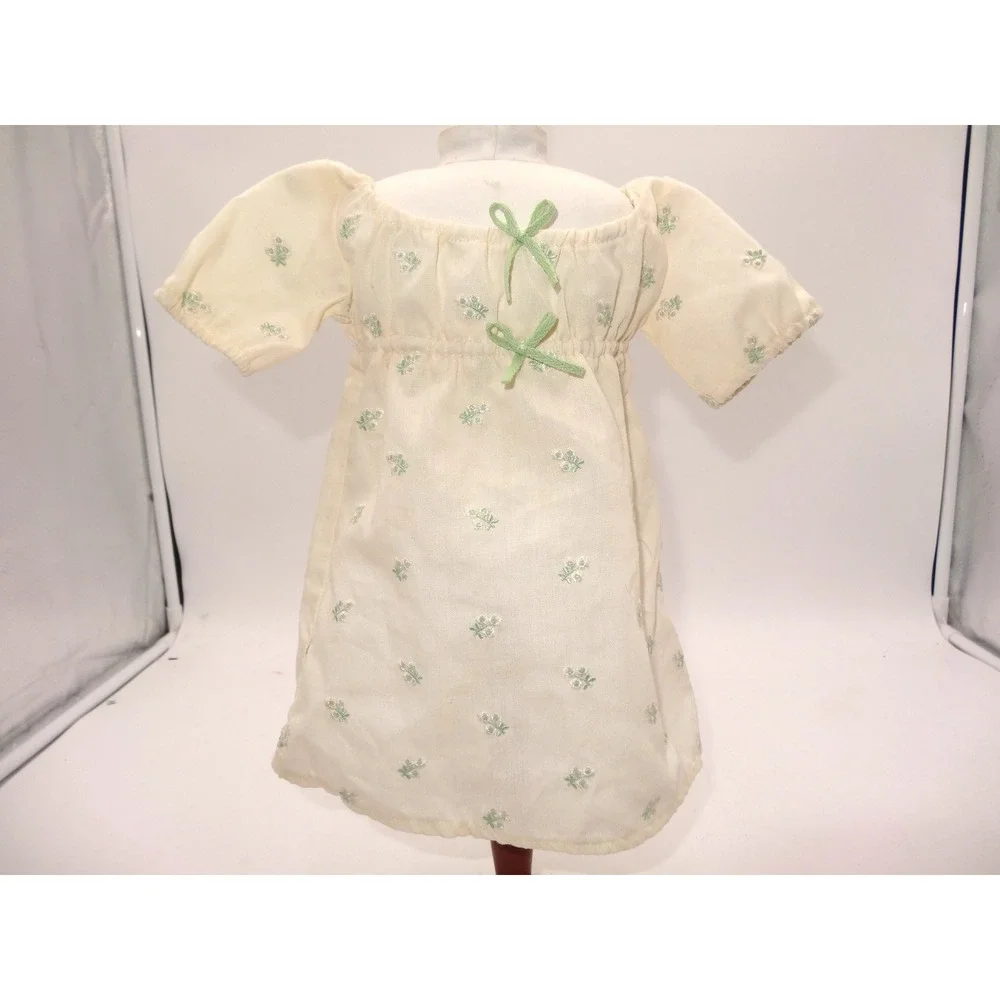 American Girl Marie Grace Nightgown White/Green Floral Dress & Shoes Outfit Set